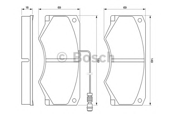 0986424176 BOSCH Тормозные колодки