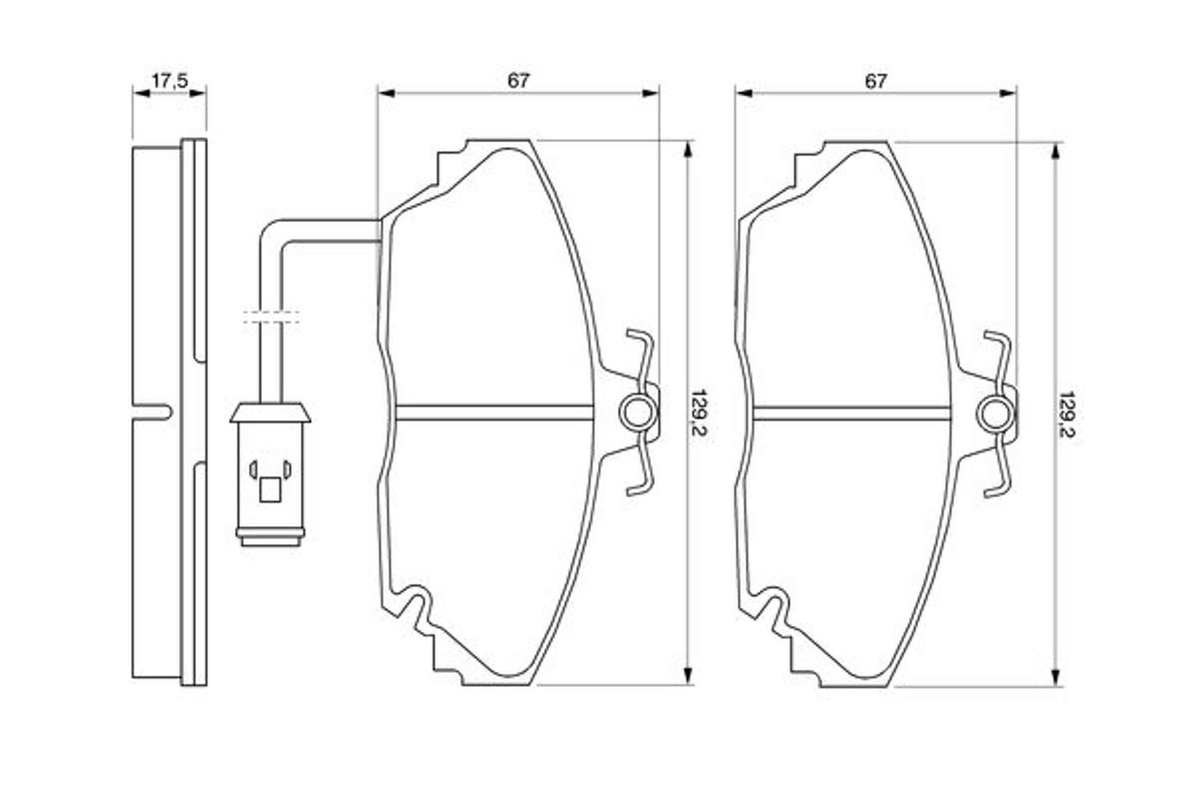 Колодки тормозные дисковые BOSCH 0986424182