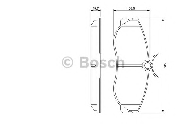 0986424204 BOSCH Тормозные колодки