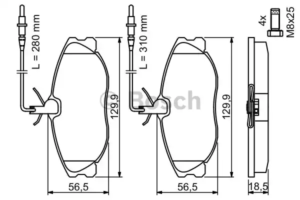 0986424223 BOSCH Тормозные колодки