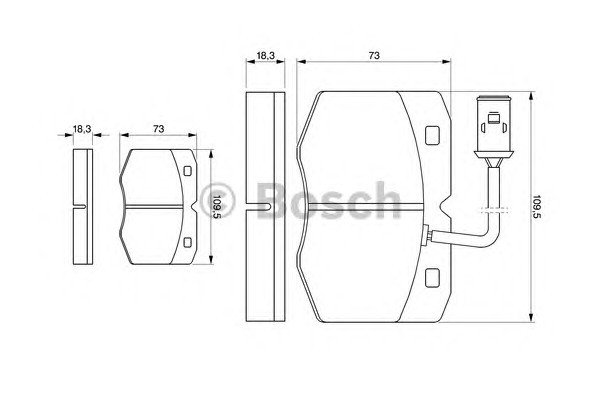 Колодки тормозные дисковые BOSCH 0986424240