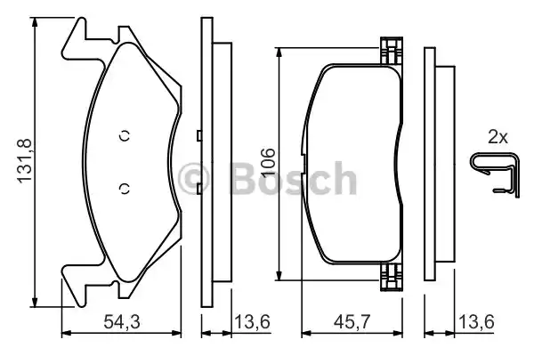 0986424264 BOSCH Тормозные колодки