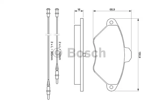 Тормозные колодки BOSCH 0986424278