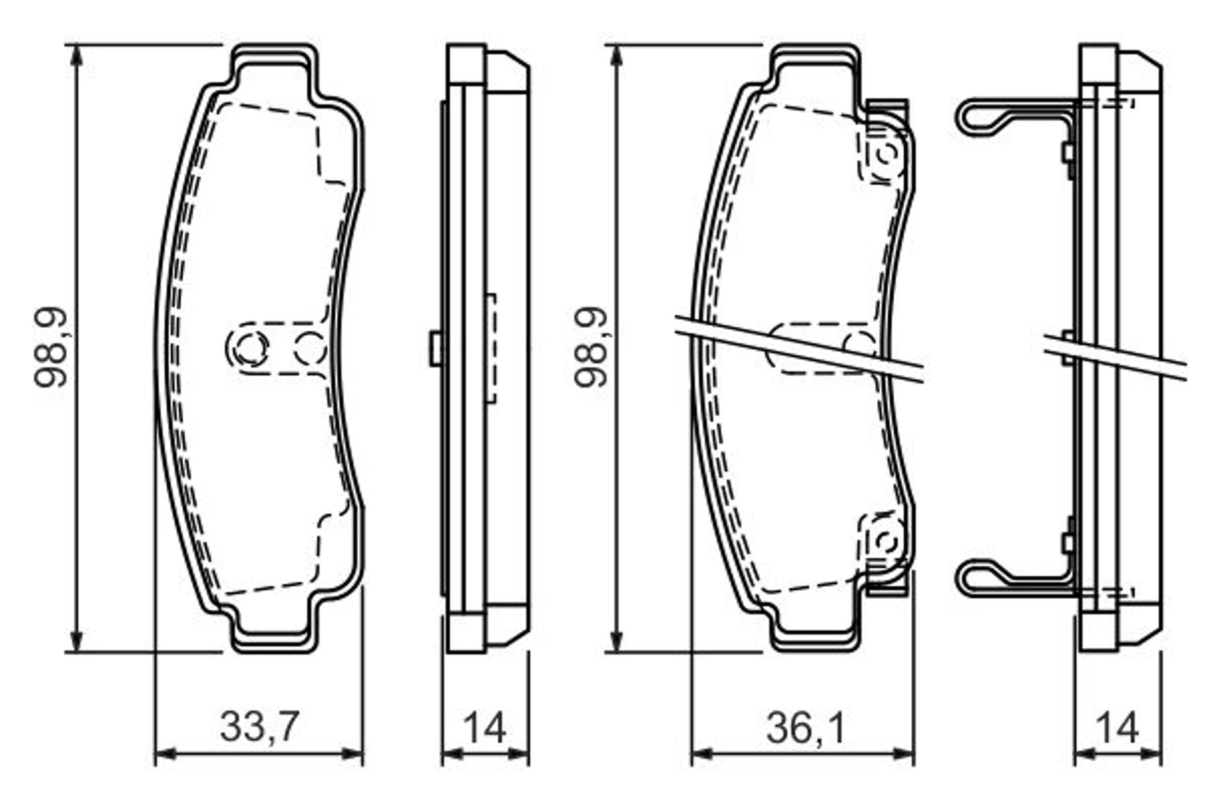 Колодки тормозные дисковые BOSCH 0986424299