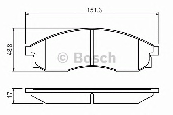 Колодки тормозные дисковые BOSCH 0986424340