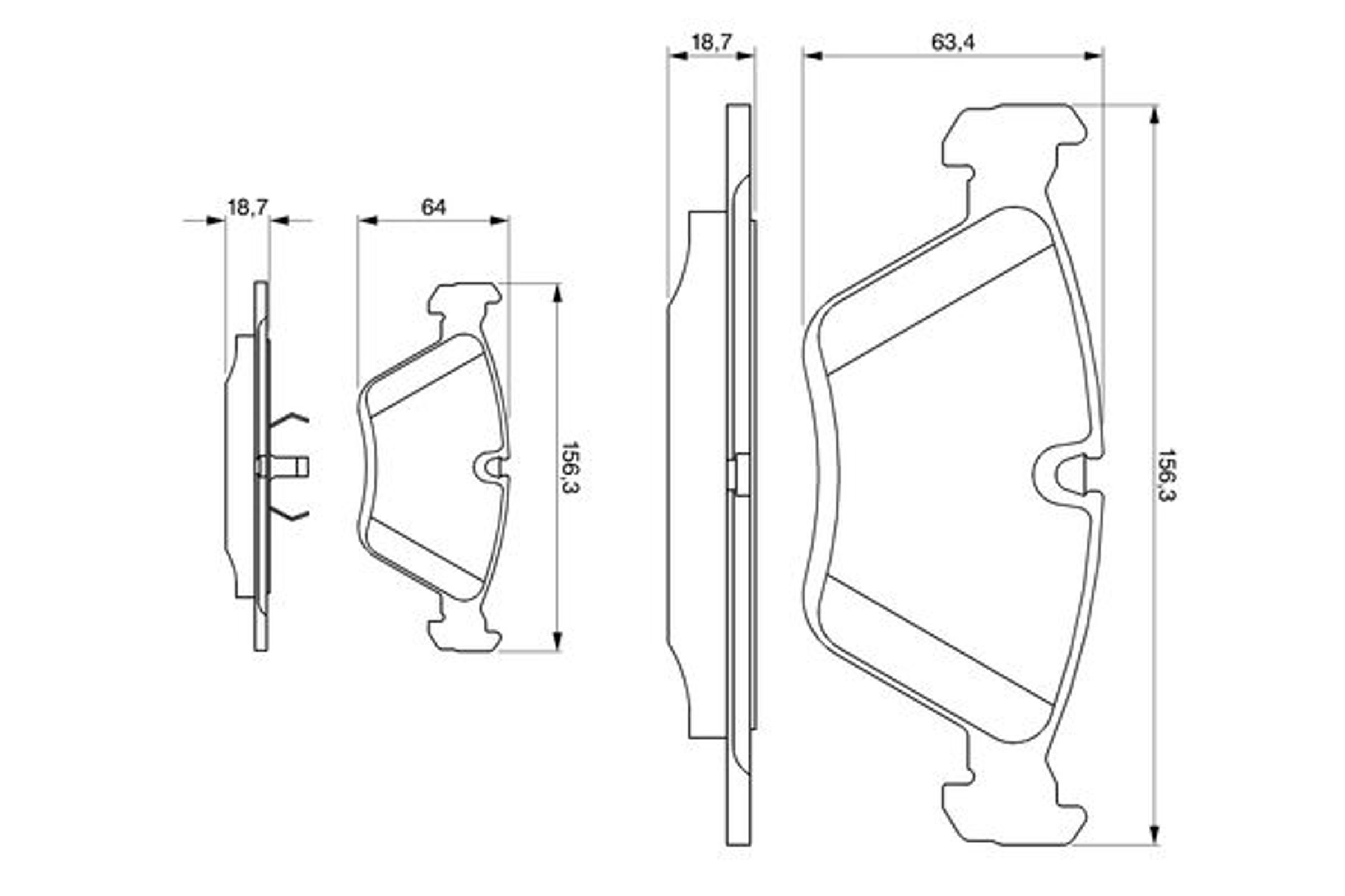 Колодки тормозные дисковые BOSCH 0986424351