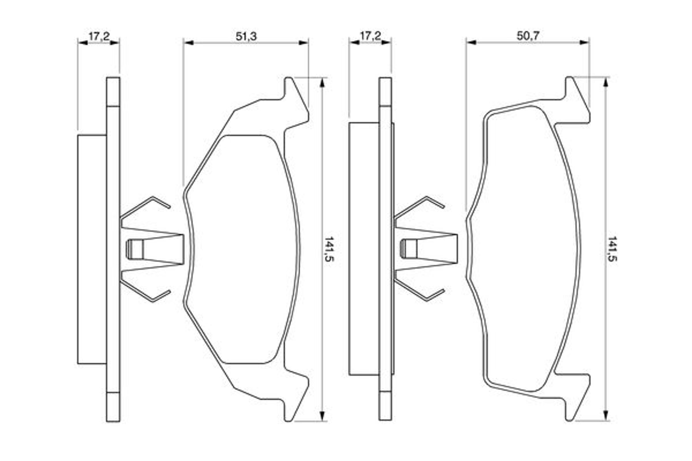 0986424361 BOSCH Колодки тормозные дисковые