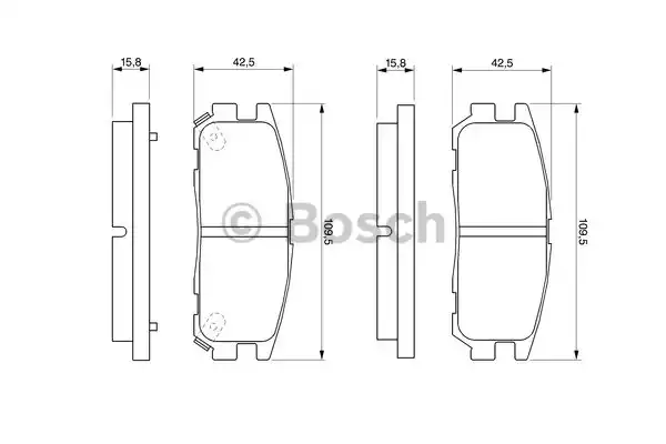 Тормозные колодки BOSCH 0986424367