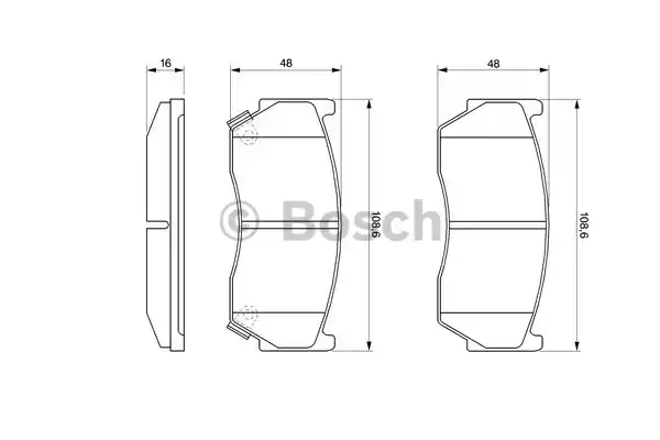 0986424369 BOSCH Тормозные колодки