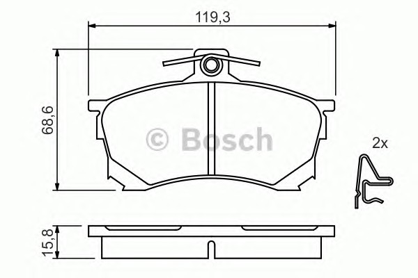 0986424370 BOSCH Тормозные колодки