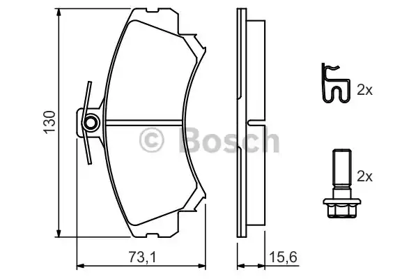 0986424371 BOSCH Тормозные колодки