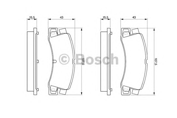 0986424383 BOSCH Тормозные колодки