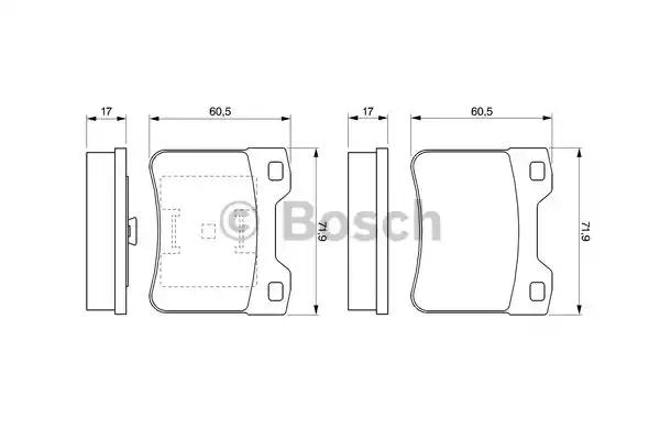 0986424411 BOSCH Тормозные колодки