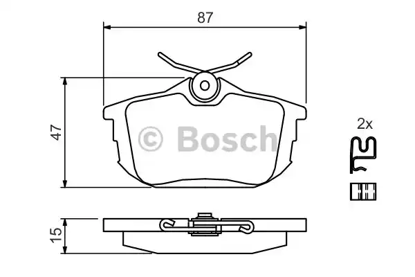 0986424427 BOSCH Тормозные колодки