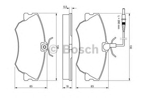 0986424451 BOSCH Тормозные колодки