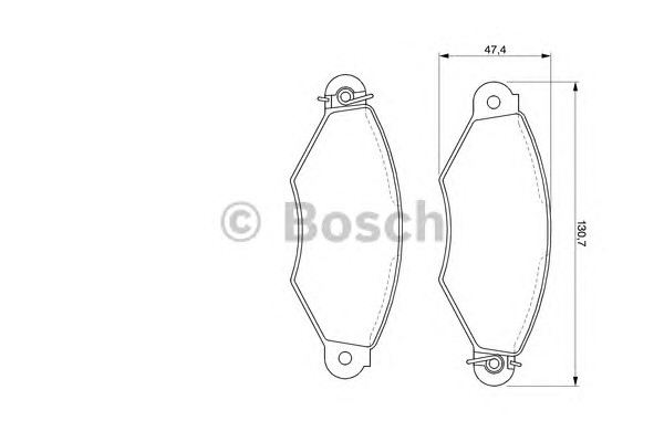 0986424453 BOSCH Тормозные колодки