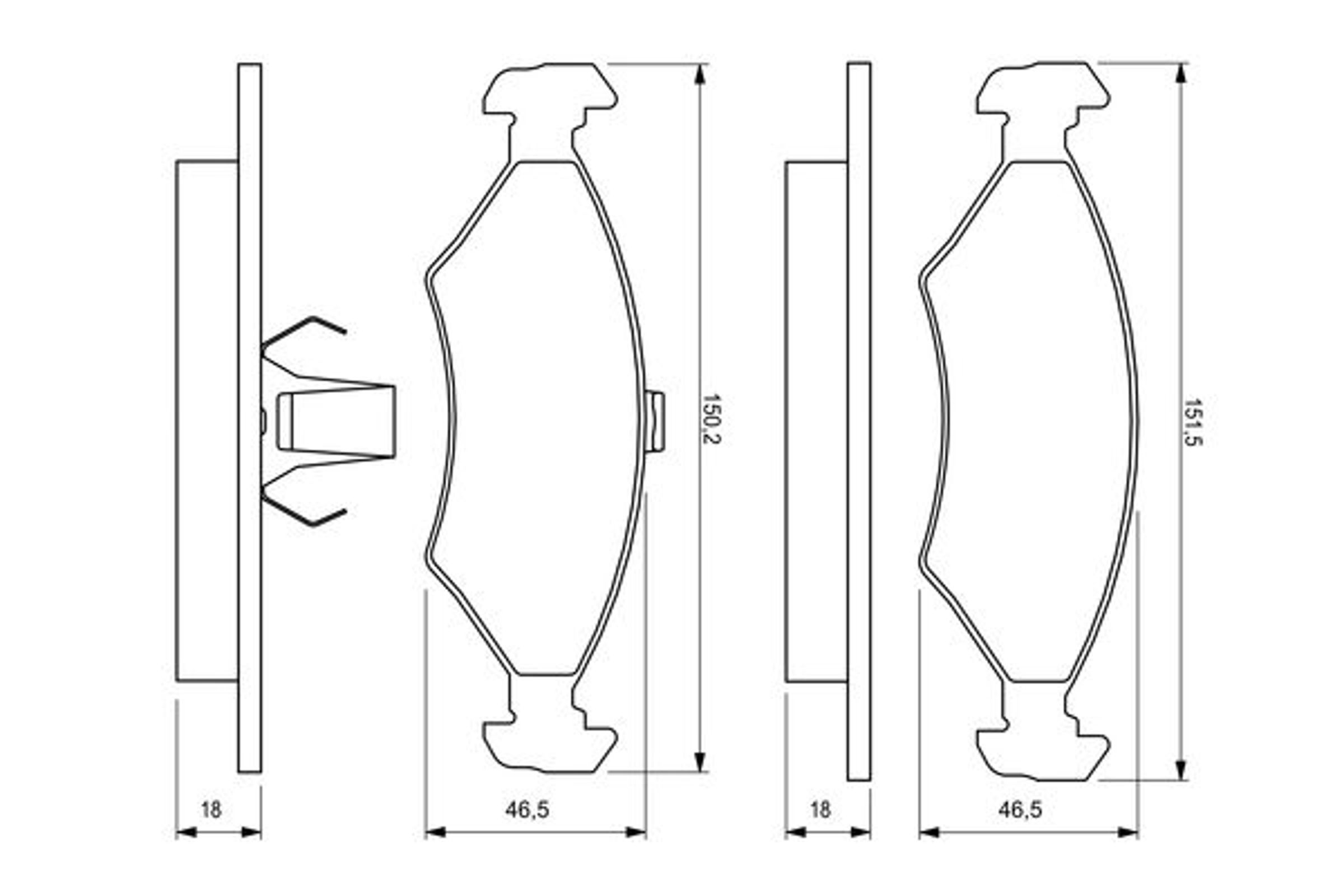 0986424462 BOSCH Колодки тормозные дисковые