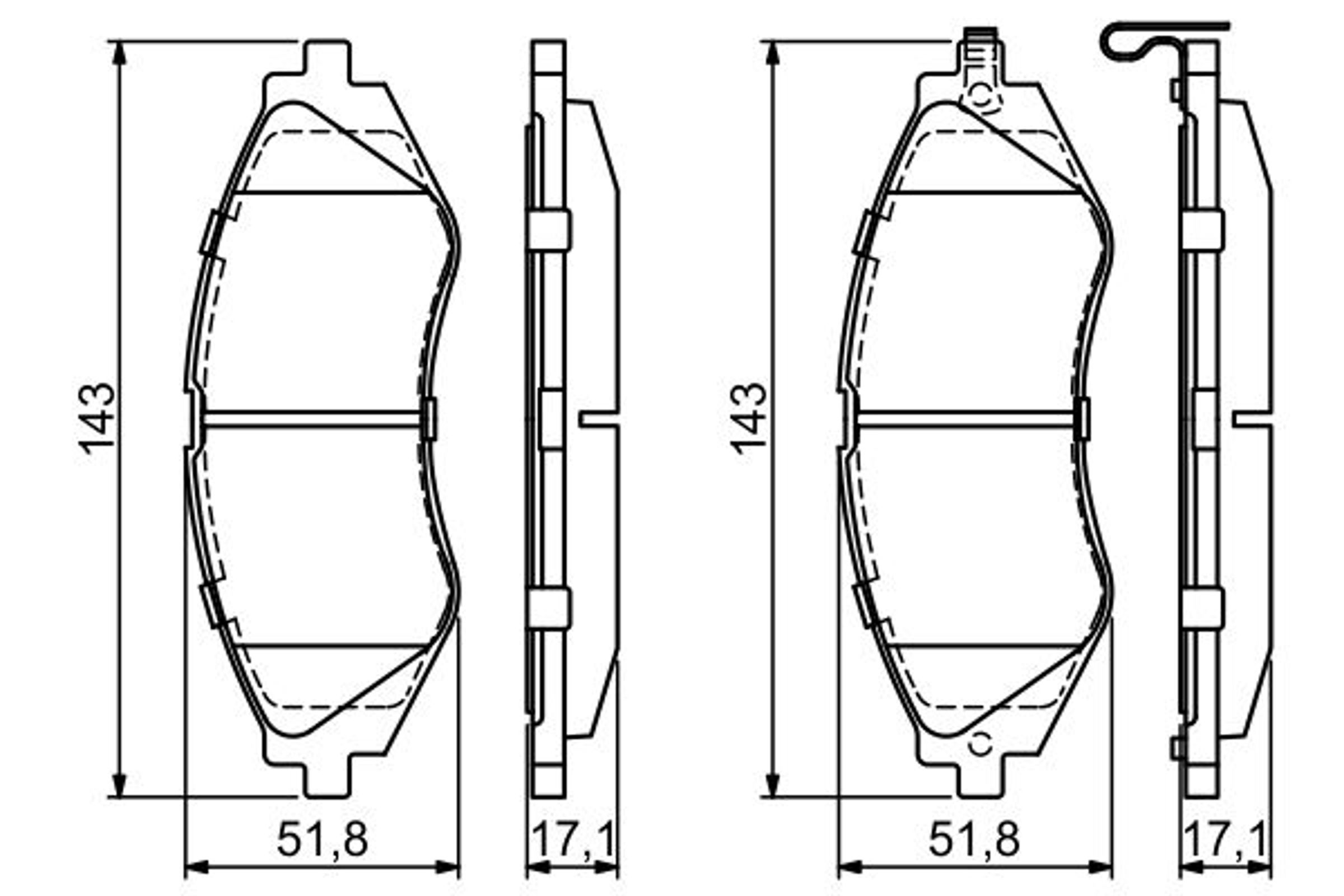Колодки тормозные дисковые BOSCH 0986424474