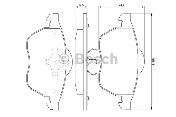 0986424481 BOSCH Тормозные колодки