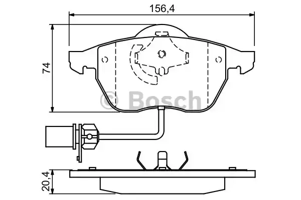 0986424482 BOSCH Тормозные колодки