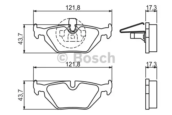 0986424484 BOSCH Тормозные колодки