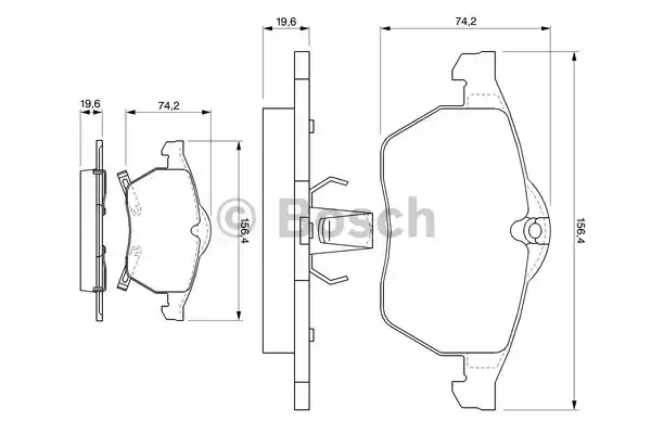 0986424488 BOSCH Тормозные колодки