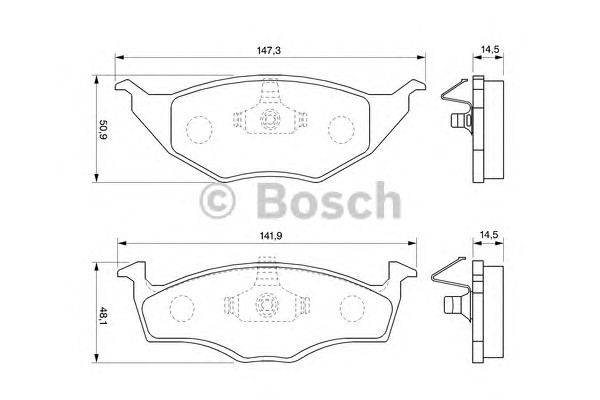 0986424502 BOSCH Тормозные колодки