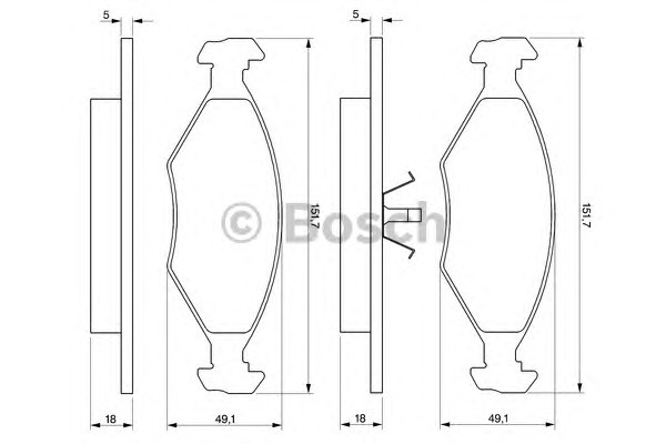 0986424514 BOSCH Колодки тормозные дисковые