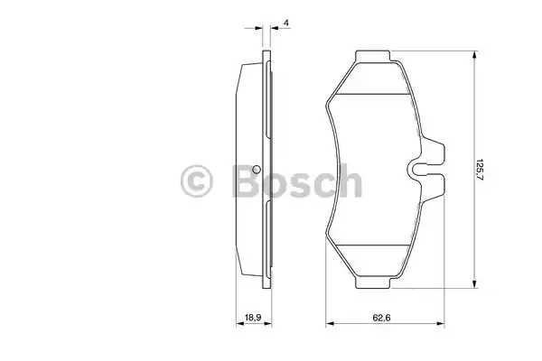 0986424516 BOSCH Тормозные колодки