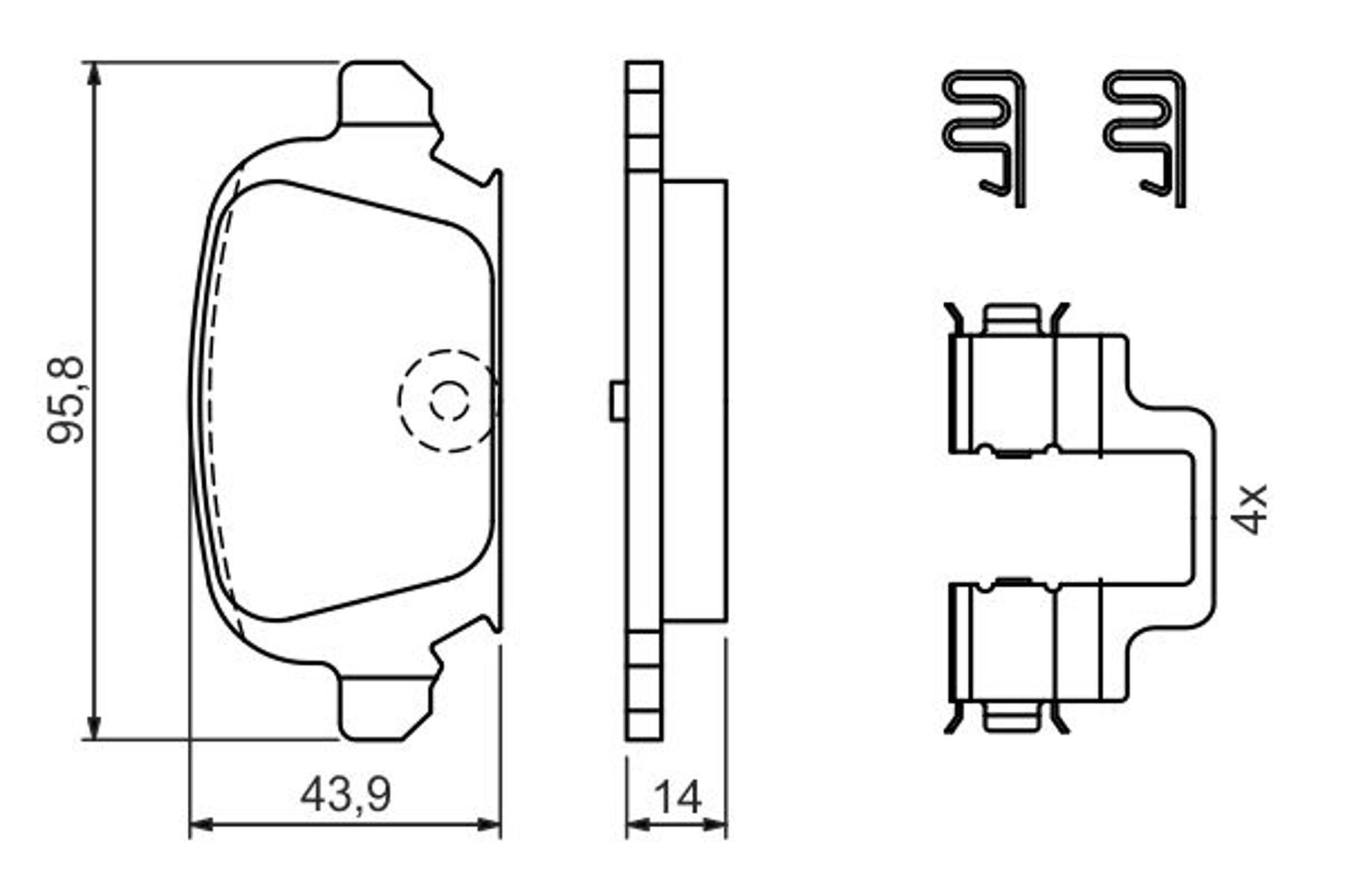 0986424528 BOSCH Колодки тормозные дисковые