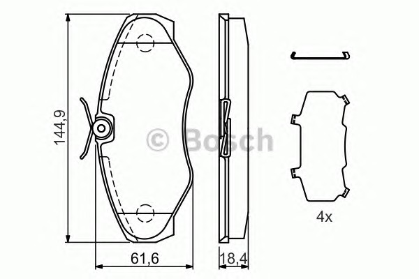 0986424531 BOSCH Тормозные колодки