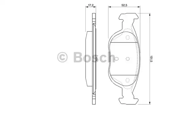 0986424544 BOSCH Тормозные колодки