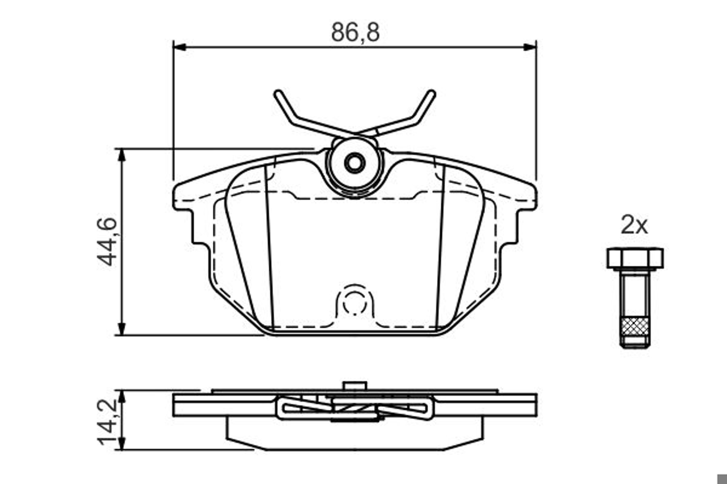 0986424545 BOSCH Колодки тормозные дисковые