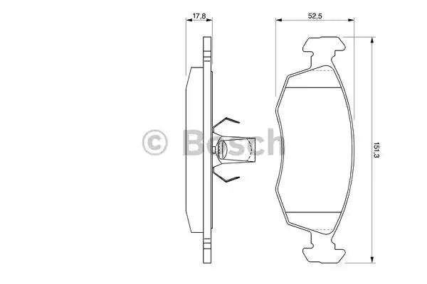 0986424554 BOSCH Тормозные колодки