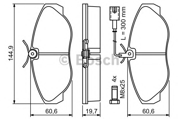 Тормозные колодки BOSCH 0986424556