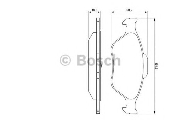 0986424558 BOSCH Тормозные колодки