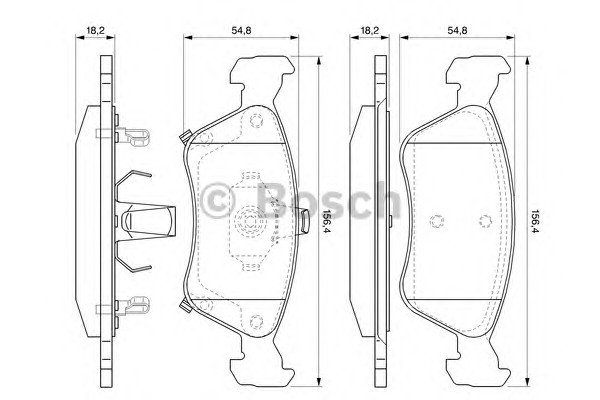 Комплект тормозных колодок дискового тормоза BOSCH 0986424560