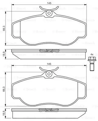 Тормозные колодки BOSCH 0986424565