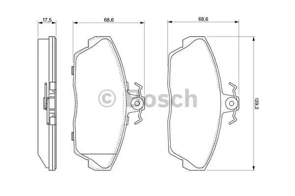 Тормозные колодки BOSCH 0986424566