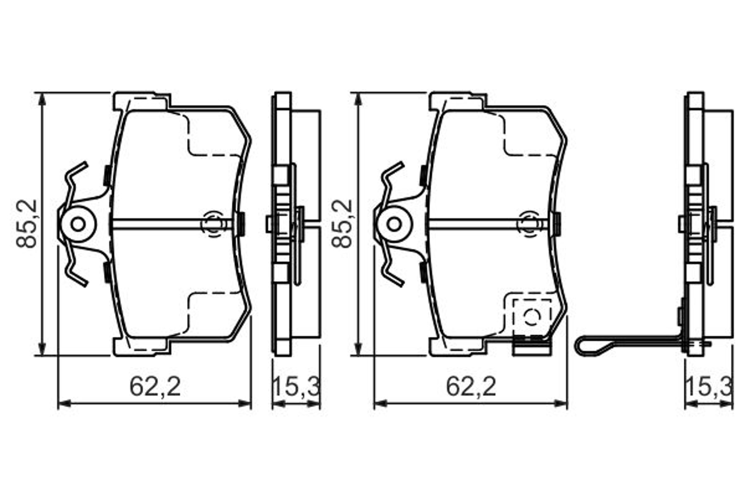 0986424568 BOSCH Колодки тормозные дисковые