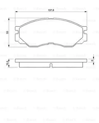 Тормозные колодки BOSCH 0986424572