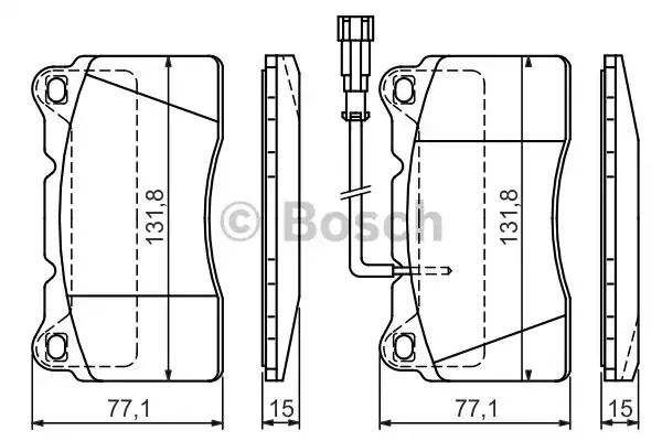 0986424577 BOSCH Колодки тормозные дисковые