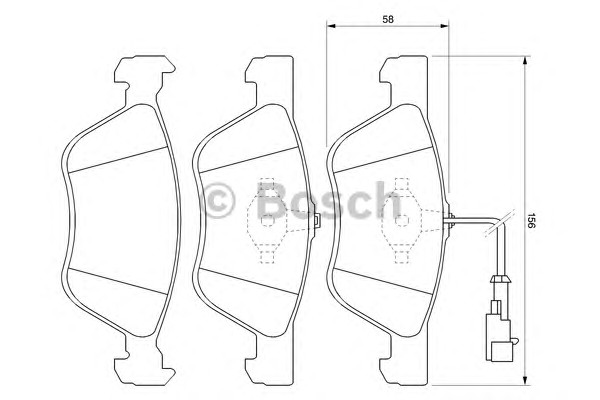 0986424578 BOSCH Тормозные колодки