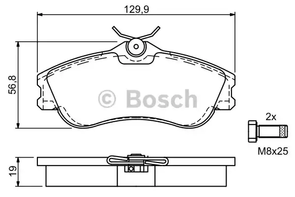 0986424583 BOSCH Тормозные колодки