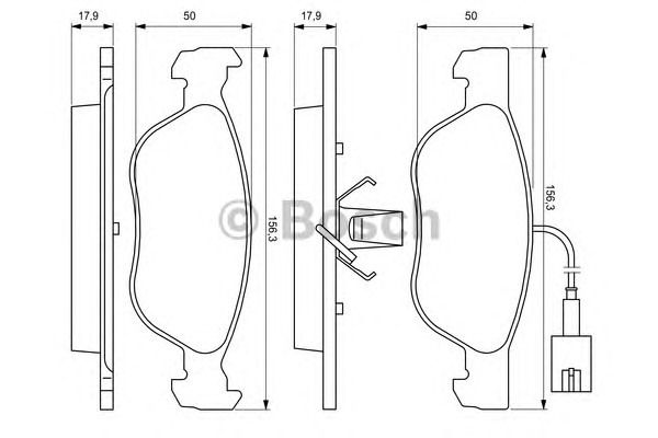 0986424593 BOSCH Тормозные колодки