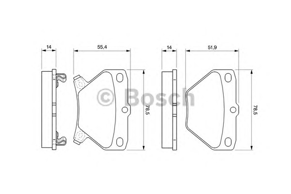 0986424630 BOSCH Тормозные колодки