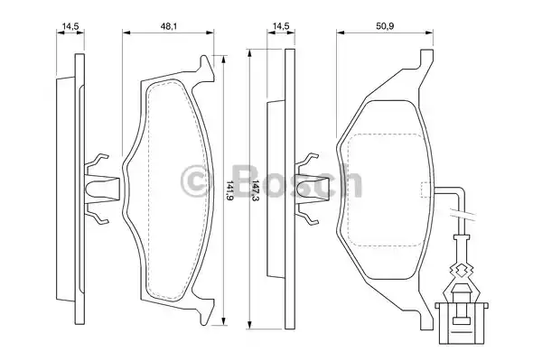 0986424632 BOSCH Тормозные колодки