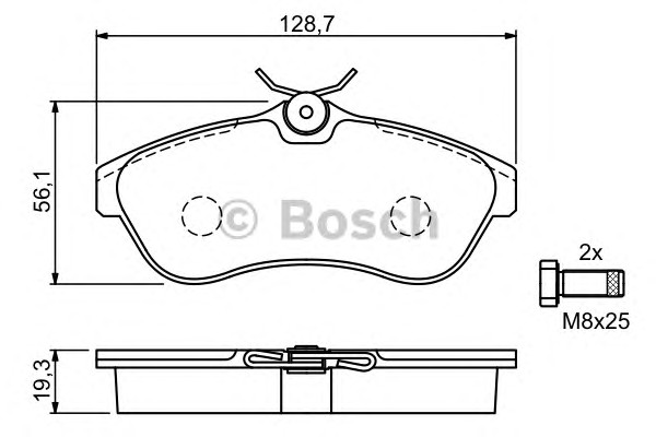 0986424635 BOSCH Тормозные колодки