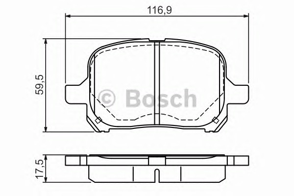 0986424639 BOSCH Колодки тормозные дисковые