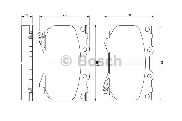 0986424640 BOSCH Тормозные колодки